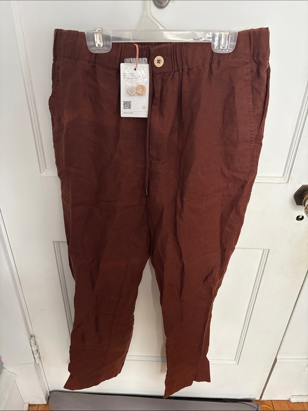 Quince Men's Rust Brown Drawstring Chinos